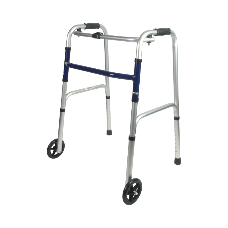 Cadre de marche pliant avec 2 roues