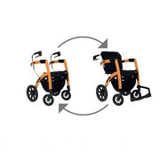 ROLLZ MOTION Rollator transformable en poussette de transfert